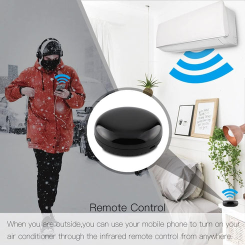 MOES WiFi Smart IR Remote Controller Smart Home Infrared Universal Remote Blaster,One for All Control AC TV DVD CD AUD SAT etc,Compatible with Ale...