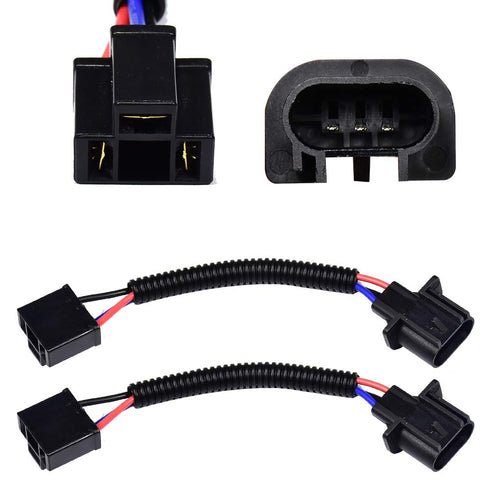 H13 9008 to H4 9003 Adapter Extension Wiring Harness Sockets Connector Headlight Conversion Retrofit for Jeep Wrangler JK TJ or Trucks 2pcs...
