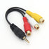 3.5mm to RCA Audio Extension Cable,Gold Plated 3.5mm Male to 3RCA Female Stereo Audio Cable for Smartphones,MP3, Tablets,Speakers,Home Theater - 3...