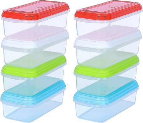 ARSUK 8.5 oz Small Containers with lids Clear Jars, Freezer Storage Plastic Containers for Travel, Kitchen Food Storage, Soups, Snacks, Candy, Scr...
