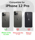 for iPhone 12 Pro Waterproof Case with Built-in Screen Protector Full Body Shockproof Dustproof Dirtproof Heavy Duty Protective Phone Case for iPh...