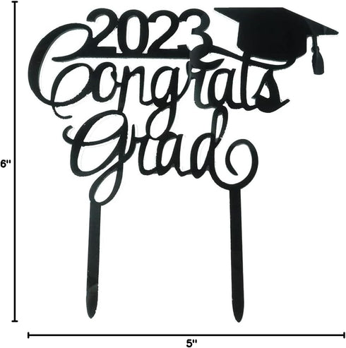Awyjcas 2023 Congrats Grad Cake Topper - Class of 2023 Graduate Party Decorations Supplies - High School Graduation, College Graduate Cake Topper ...