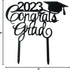Awyjcas 2023 Congrats Grad Cake Topper - Class of 2023 Graduate Party Decorations Supplies - High School Graduation, College Graduate Cake Topper ...