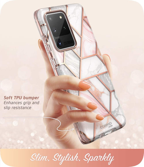 i-Blason Cosmo Series Case for Samsung Galaxy S20 Ultra 5G (2020 Release), Slim Stylish Protective Case Without Built-in Screen Protector, Marble,...