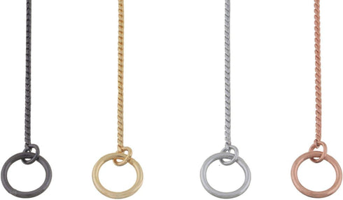 Alvalley Metal Chain Dog Show Collar - Pet Slip Collar for Shows - Fine Brass Snake Chain Collar - Adjustable for Toy, Small, Medium, Large, and E...