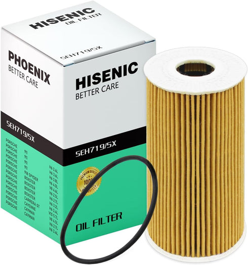 Oil Filter Fits Porsche 911 Boxster Carrera Cayenne Cayman Replace Mann Filter Hu 719/5x | Part No. 99610722552 99610722553 99610722560...