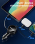 Retractable Car Charger for iPhone and Android Fast Charging, Car Charger with Retractable Cords(2.6Ft), USB-C Ports,Compatible with iphone15/ Pro...