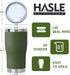 HASLE OUTFITTERS 20 oz Tumbler Bulk, Stainless Steel Tumblers with Lid, Vacuum Insulated Tumbler, Double Wall Powder Coated Cup, coffee mugs, Army...
