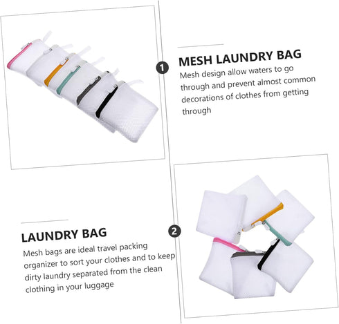 Zerodeko 6pcs Laundry Bag Underwear Washing Machine Travel Wash Bag Travel Set Mesh Washing Bags Fine Mesh Wash Bag Bras Laundry Bags Sandwich Mes...