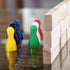 8 x 6 Style Multicolor Plastic Pawns Pieces Game for Board Games, Tabletop Markers Component...