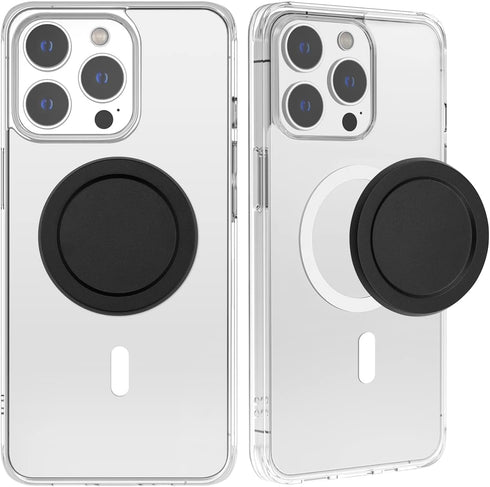 metisinno Magnetic Base Basic Compatible with PopSocket Phone Grips and iPhone MagSafe Cases, Black...