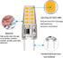 G8 LED Bulb 3W Equivalent to T4 JCD Bi-Pin G8 Base Halogen Bulb 20W-25W Dimmable G8 Light Bulb 120V Warm White 2700K-3000K for Puck Light, Under C...
