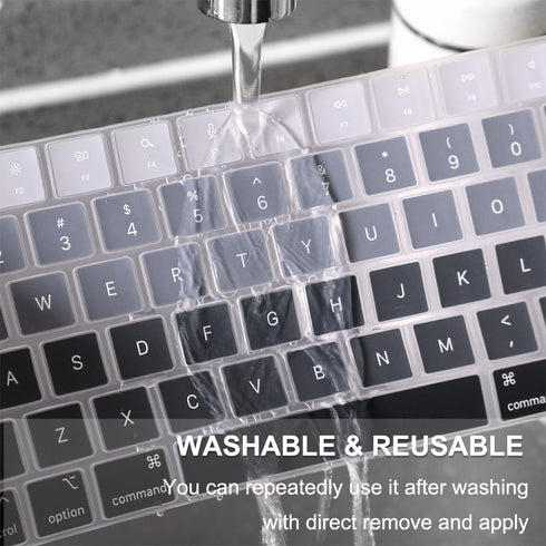 Silicone Keyboard Cover Skin for MacBook Air 13 inch A2337 M1 Chip Released in 2020 Touch ID & Retina Display US Version Ultra Thin Keyboard Prote...