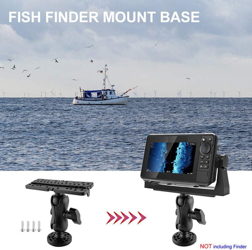 CALIDAKA Fish Finder Mount Base, Ball-Mount Fish Finder Mount, 360 Degree Rotation Fish Finder Holder, Universal Marine Electronic Fish Finder Mou...