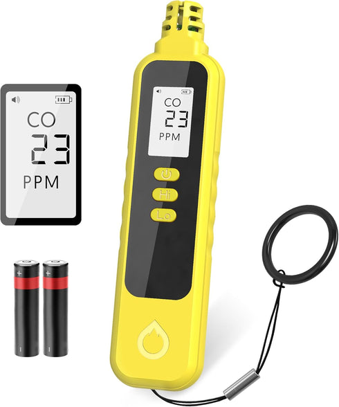 Carbon Monoxide Detectors, Portable CO Detector Battery Powered, Handheld Carbon Monoxide Monitor Alarm Detector with LCD Display for Home/Outdoor...