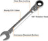Egofine 13mm Ratchet Wrench Flex Head, Ratcheting Combination Wrench Metric, Industrial Grade Gear Spanner with 12 Point Box End, 72-Teeth Ratchet...