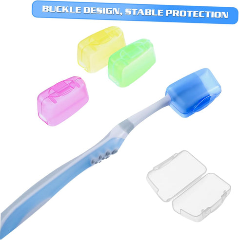 FOMIYES 10pcs Toothbrush Holder Toothbrush Cap Teeth Covers Toothbrush Case Toothbrush Cover Brush Pod Case Case Travel Portable Toothbrush Case...