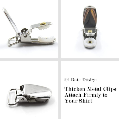 STAY GENT Y-Style Shirt Stays For Men with Non-Slip Locking Clamps and Adjustable Elastic Straps...