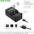EEMB LIR2025 Rechargeable Li-ion Battery Charger with 4PCS 3.7V Lithium-ion Coin Button Cell Batteries 40mAh...