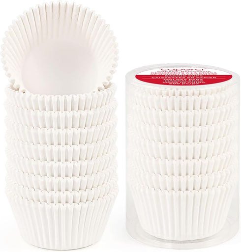 Standard White Cupcake Liners for Baking 200 Counts - Caperci Greaseproof Muffin Baking Cups for Wedding Birthday Party Baby Shower Festivals (Whi...