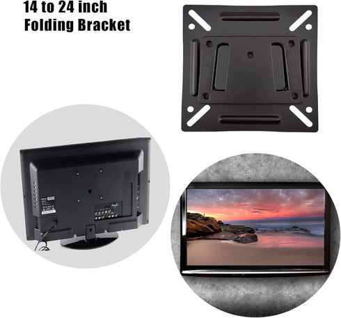 TV Wall Mount Bracket, Universal Low Profile Monitor Mount Bracket for 14"-47" LED/LCD and Plasma TVs Flat Screen, Fixed TV Wall Mount Fits VESA 2...