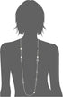 Nine West Silver Tone Long Strand Necklace, 42"...