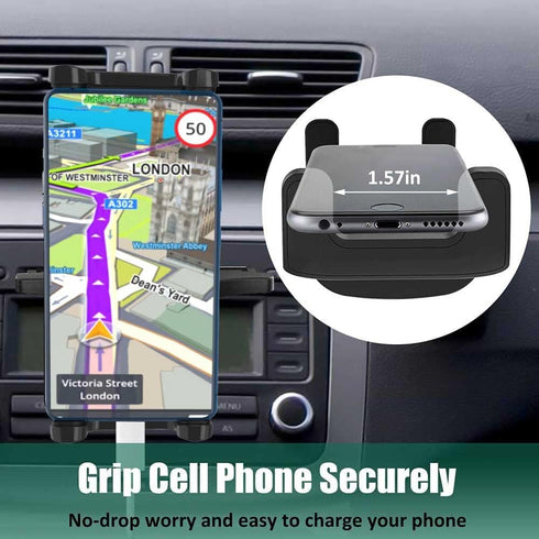 Car CD Slot Mount Tablet Holder for 4-13" iPad & Phone, Universal 360° Rotation Car Truck Front CD Player Tablet Mount for iPad Pro 12.9 Air Mini ...