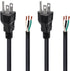 2Pack Power Cord Replacement?6.46Ft Cable 110V 115V 120V 300V Pigtail for Appliance, NEMA 5-15P Plug US SJT 18AWG (18/3)...