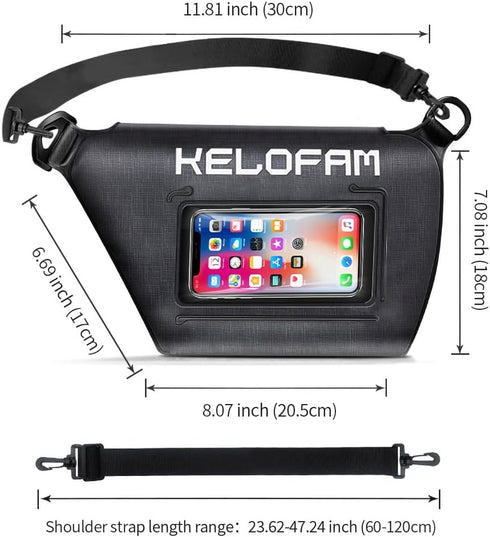Waterproof Bag for Swimming, IPX8 Cell Phone Dry Bags Waterproof with Waist Strap, Keep Your Valuables Dry, Perfect for Swimming Snorkeling Boatin...