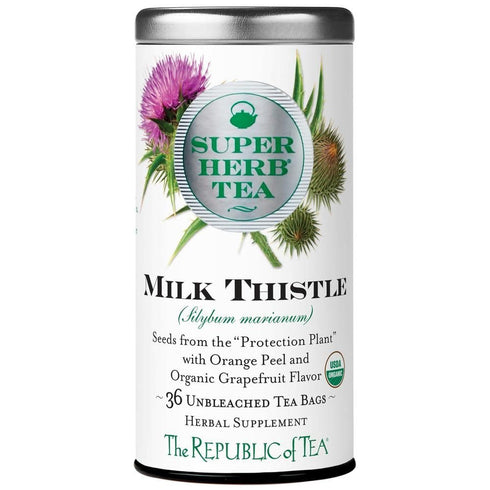 The Republic of Tea - Organic Milk Thistle SuperHerb Tea Tin, 36 Herbal Tea Bags, Naturally Caffeine-Free...
