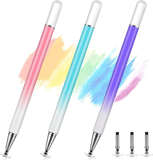 Stylus Pens for Touch Screens, 3 Pack Disc Universal Stylus Pen for iPad pro/Mini/Air/iPhone/Android/Microsoft Tablets and All Capacitive Touch Sc...
