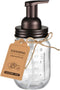Amolliar Mason Jar Foaming Soap Dispenser, Rustproof Stainless Steel Lid, BPA Free Foam Pump, with Chalkboard Labels, Rustic Farmhouse Decor, Hand...