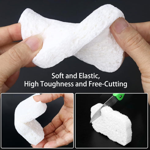 12pcs Premium Heavy-Duty Household Cleaning Sponges Scratch-Free, Multi-Purpose Dish Scrub Sponges Reusable for Home Kitchen Cookware Bathroom, Sa...