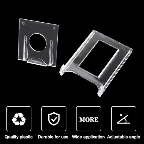 10 Pcs Mini Acrylic Plate Stands, Mini Clear Plastic Display Holders Adjustable Picture Plate Easels Stands for Display (S)...