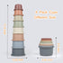 Stacking Cups Toy for Baby 6-12 Months, 8PCS Nesting Cups Set for Toddler 1-3, Kids Bathing and Counting Stackable Toy for Early Educational Learn...