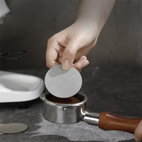 Screen - Lower Shower Screen - Metal Contact Screen for Espresso Filter Basket - 1.7mm Thickness 150?m - 316 Stainless Steel (51mm), Silver...