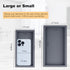 Bathroom Trays for Counter, Slicone Vanity Trays for Bathroom, Rectangle Sponge Holder for Kitchen Sink - Grey...