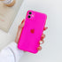 Compatible with iPhone 11 Case, Neon Clear Case with Camera Lens Cover Shell for Women Girls Slim Soft Silicone Protective Transparent Girly Case ...