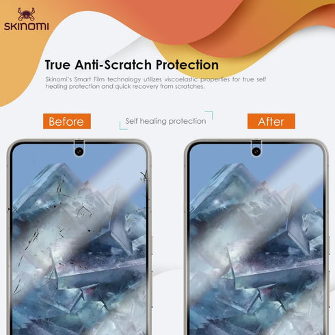 Skinomi Screen Protector Compatible with Google Pixel 8 (2-Pack) Clear TechSkin TPU Anti-Bubble HD Film......