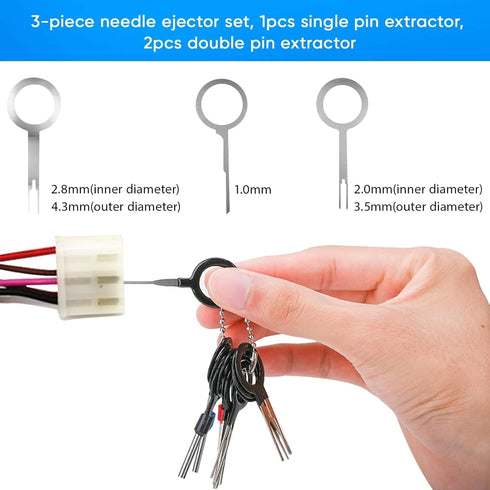 Terminal Removal Tool Kit 82 Pcs Depinning Tool Electrical Connector Pin Removal Tool Kit Pin Extractor Tool Set Wire Terminal Release Tool for Au...