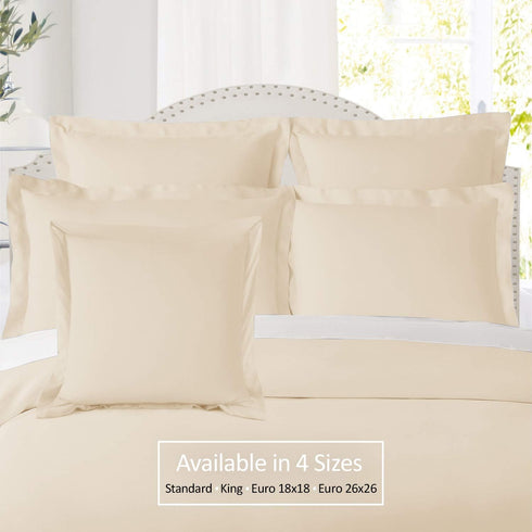 Nestl Soft Pillow Shams Set of 2 - Double Brushed Microfiber Pillow Covers - Hotel Style Premium Bed Pillow Cases, with 1.5” Decorative Flange, St...
