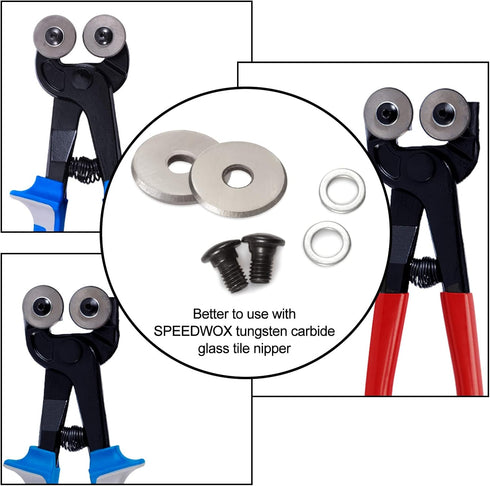 SPEEDWOX Glass Tile Cutter Replacement Cutting Wheel High Strength Tungsten Carbide Scoring Wheels Accessories Parts with Washer Screw Hex Wrench...