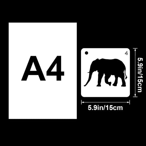 12 Pieces Animal Stencils Plastic Drawing Stencil Reusable Animal Template for DIY Crafts Painting Drawing...