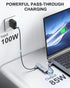 USB-C hub 4K 60Hz HDMI, ICZI 6-in-1 USB C to HDMI USB C Adaptor with HDMI, 2 USB 3.0 Ports, SD/TF Card Reader, 100W USB-C PD USB Hub for Mac/MacBo...