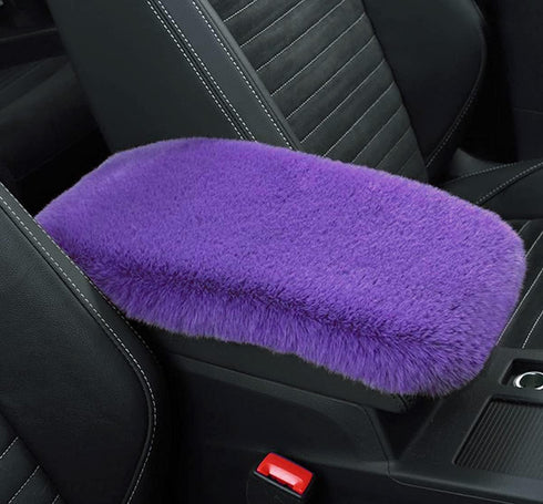 Dotesy 4 Pcs/Set Fluffy Faux Wool Car Steering Wheel Cover & Furry Auto Center Console Cover & Gear Shift Knob Cover & Handbrake Cover Universal W...