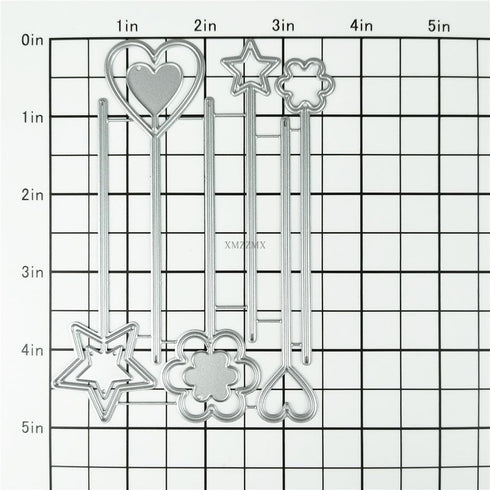 Birthday Insert Card Star Heart Die Cuts for Card Making, Paper Embossing Metal Cutting Dies Kit Templates, Storage Pockets Supplies, Photo Frame ...