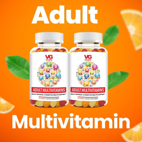 Adult Multivitamin Gummy with Vitamin, Vitamin C, Vitamin D Vitamin E, Niacin, Vitamin B6, Folate, Vitamin B12 Biotin, Pantothenic Acid, Sodium, I...