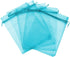 100/200PCS Organza Gift Candy Sheer Bags Mesh Jewelry Pouches Drawstring Bulk for Wedding Party Favors Christmas (5" X 7"(100PCS), Teal Blue)...