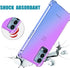 for OnePlus Nord N200 5G Case with Tempered Glass Screen Protector, Cute Clear Gradient Slim Shockproof TPU Back Phone Protective Cover for OnePlu...