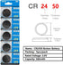 Cotchear 5pcs/Pack CR2450 Coin Battery 550mAh 3V CR 2450 Button Cell Batteries ECR2450 KCR2450 5029LC LM2450 3V Battery for Car Key Remote...